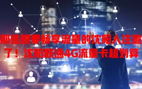 那些想要畅享流量的沈阳人注意了！沈阳联通4G流量卡超划算