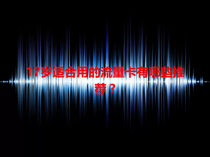17岁适合用的流量卡有哪些推荐?