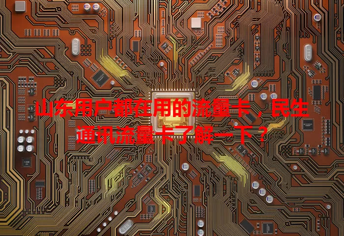 山东用户都在用的流量卡,民生通讯流量卡了解一下?