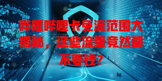 哔哩哔哩卡免流范围大揭秘,这些流量竟然都不要钱?