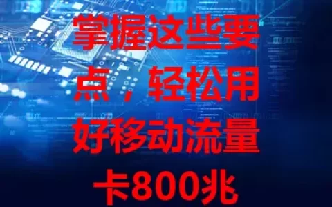 掌握这些要点，轻松用好移动流量卡800兆

数字化时代流量重要，移动800兆卡有数据支持。要清楚使用范围，规划流量，了解有效期，关注流量构成，注意监控，合理用能保障上网，满足日常需求。