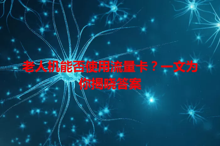 老人机能否使用流量卡?一文为你揭晓答案