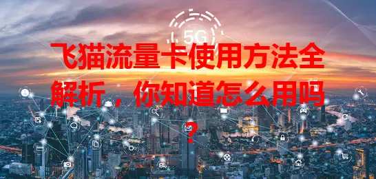 飞猫流量卡使用方法全解析,你知道怎么用吗?