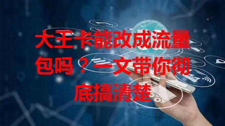 大王卡能改成流量包吗?一文带你彻底搞清楚