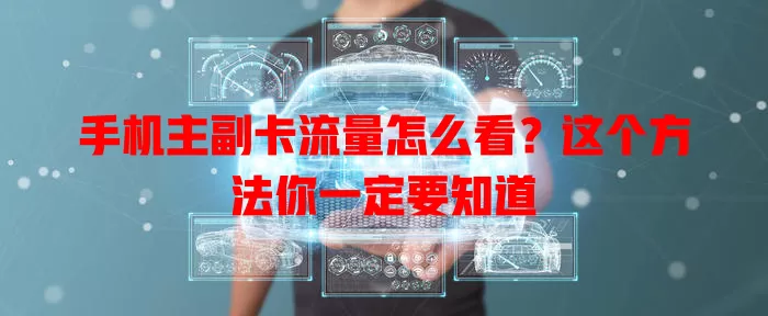 手机主副卡流量怎么看?这个方法你一定要知道