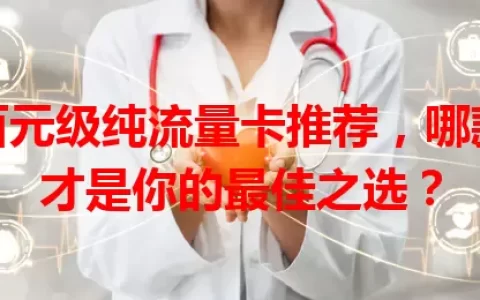 百元级纯流量卡推荐，哪款才是你的最佳之选？