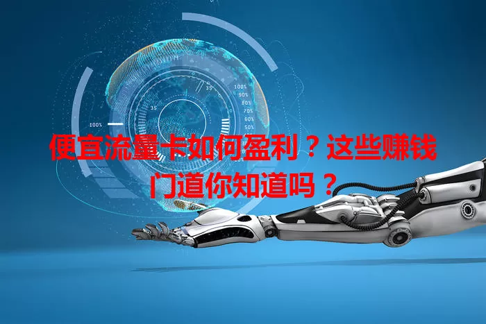 便宜流量卡如何盈利?这些赚钱门道你知道吗?