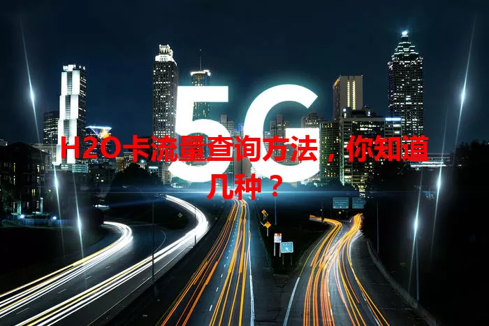 H2O卡流量查询方法，你知道几种？