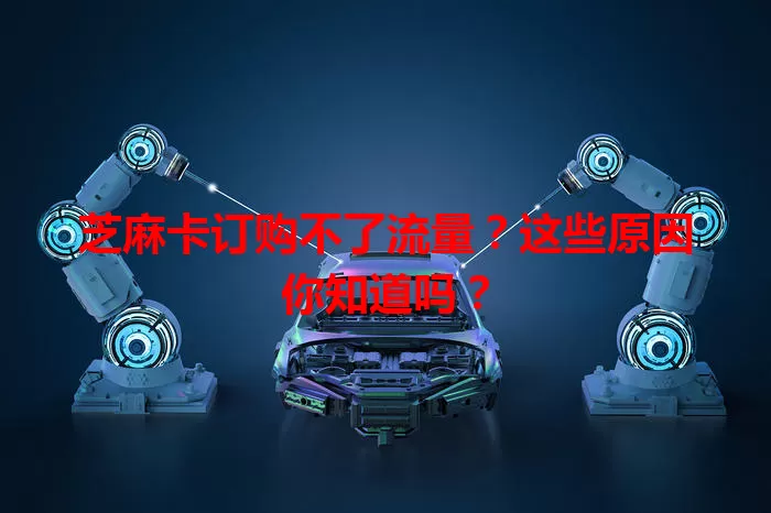 芝麻卡订购不了流量?这些原因你知道吗?
