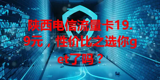 陕西电信流量卡19.9元,性价比之选你get了吗?