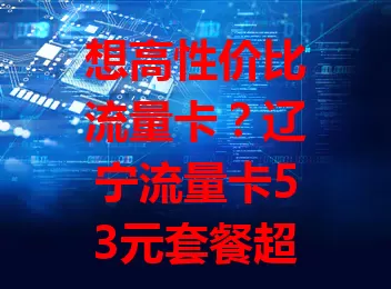 想高性价比流量卡?辽宁流量卡53元套餐超划算!价低流量足,网络覆盖广,支持多设备共享,有通话时长,客服贴心,办理使用简单,辽宁用户别错过!