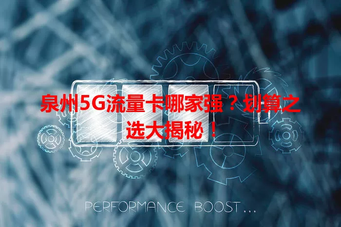 泉州5G流量卡哪家强?划算之选大揭秘!