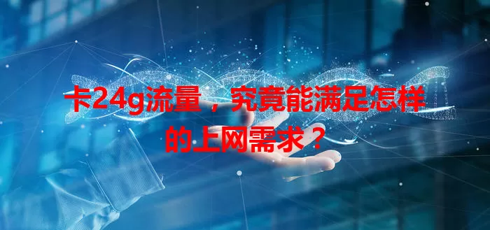 卡24g流量,究竟能满足怎样的上网需求?