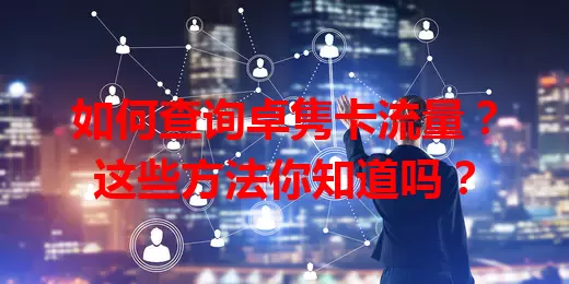 如何查询卓隽卡流量?这些方法你知道吗?