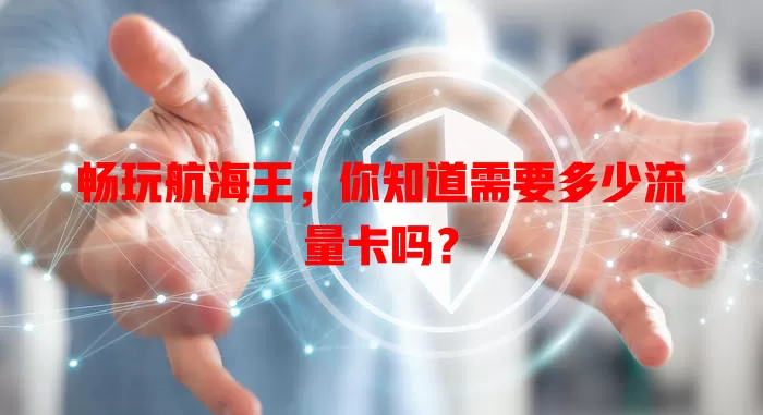 畅玩航海王,你知道需要多少流量卡吗?
