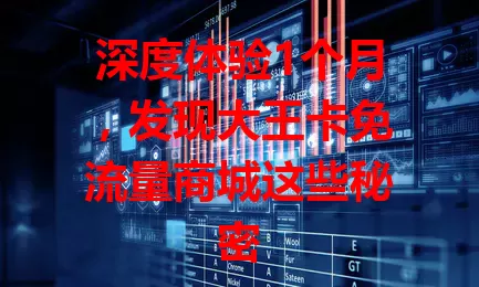 深度体验1个月,发现大王卡免流量商城这些秘密