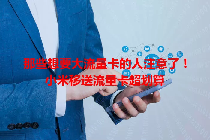那些想要大流量卡的人注意了!小米移送流量卡超划算