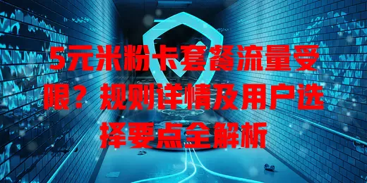 5元米粉卡套餐流量受限?规则详情及用户选择要点全解析