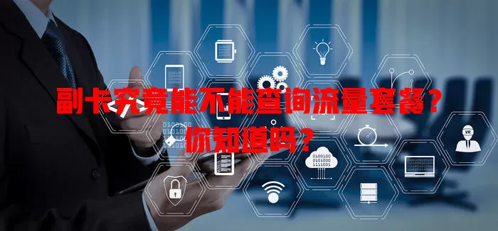 副卡究竟能不能查询流量套餐?你知道吗?