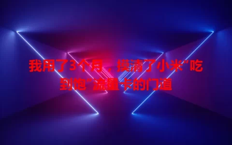 我用了3个月，摸清了小米“吃到饱”流量卡的门道