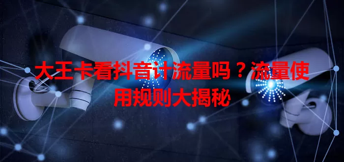 大王卡看抖音计流量吗?流量使用规则大揭秘