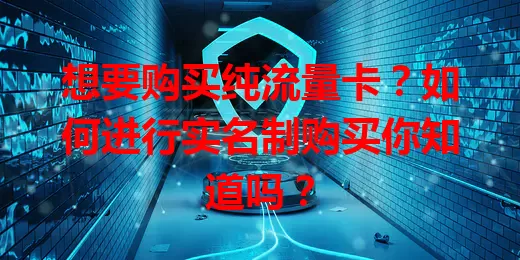 想要购买纯流量卡?如何进行实名制购买你知道吗?