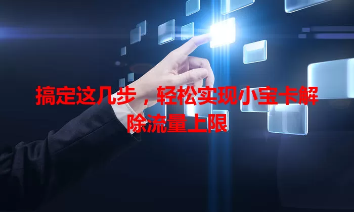 搞定这几步,轻松实现小宝卡解除流量上限