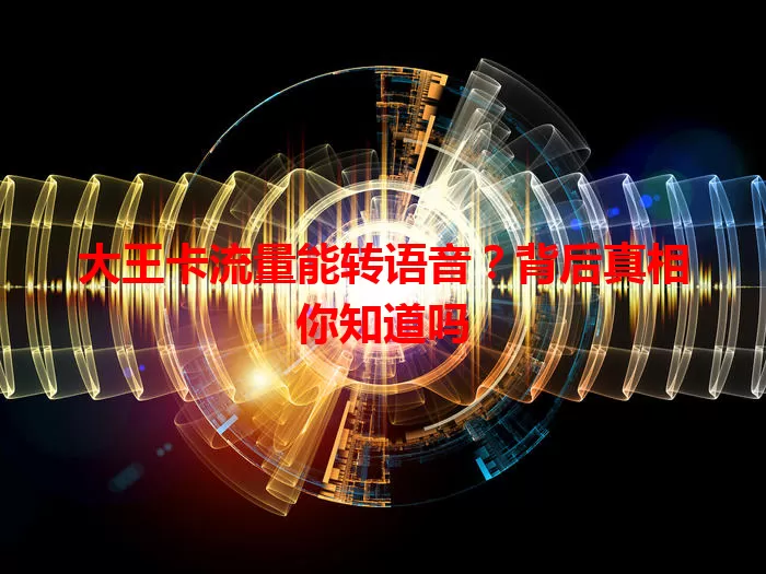 大王卡流量能转语音?背后真相你知道吗