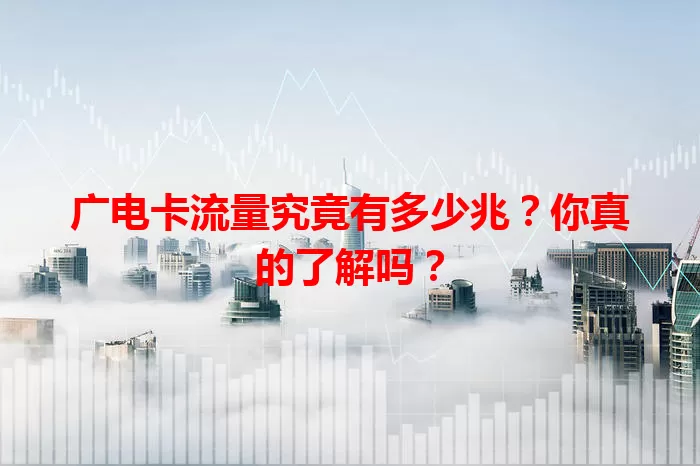 广电卡流量究竟有多少兆？你真的了解吗？
