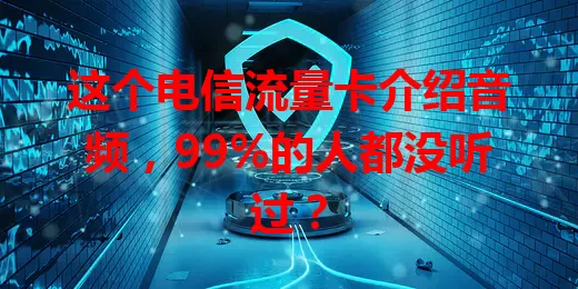 这个电信流量卡介绍音频,99%的人都没听过?