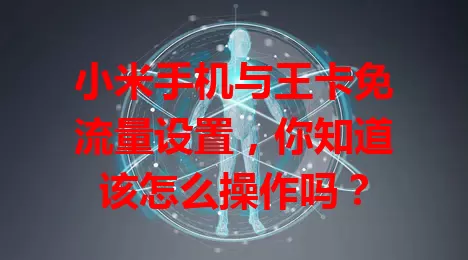 小米手机与王卡免流量设置,你知道该怎么操作吗?