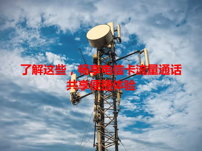 了解这些,畅享电信卡流量通话共享便捷体验