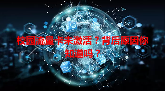 校园流量卡未激活?背后原因你知道吗?