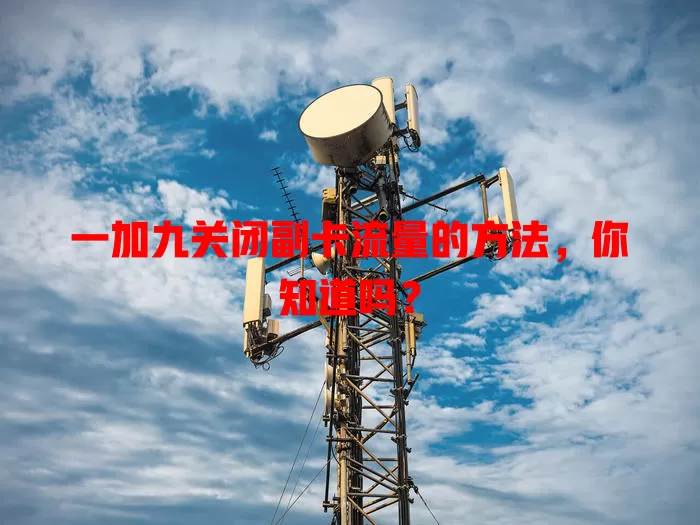 一加九关闭副卡流量的方法,你知道吗?