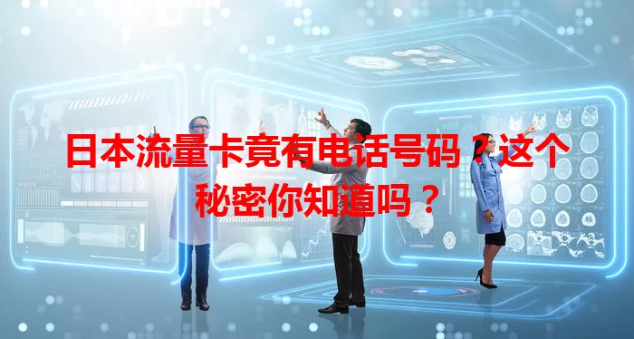 日本流量卡竟有电话号码?这个秘密你知道吗?