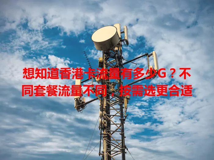 想知道香港卡流量有多少G?不同套餐流量不同,按需选更合适