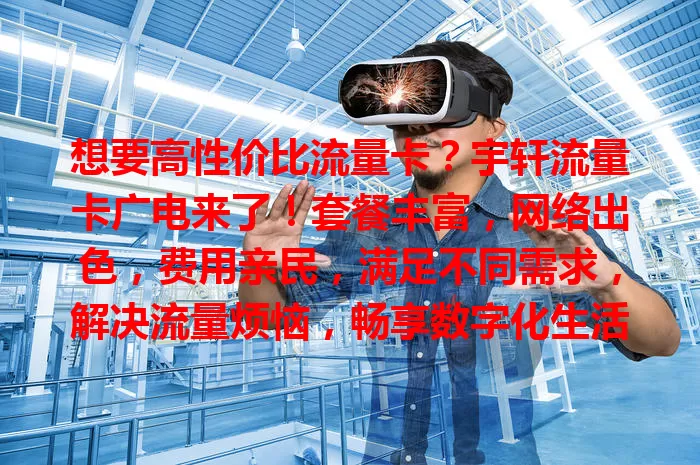 想要高性价比流量卡?宇轩流量卡广电来了!套餐丰富,网络出色,费用亲民,满足不同需求,解决流量烦恼,畅享数字化生活!
