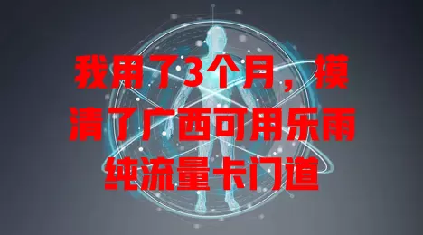 我用了3个月,摸清了广西可用乐雨纯流量卡门道