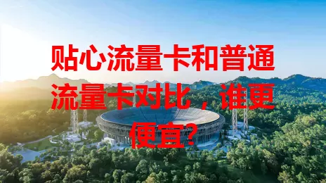 贴心流量卡和普通流量卡对比,谁更便宜?