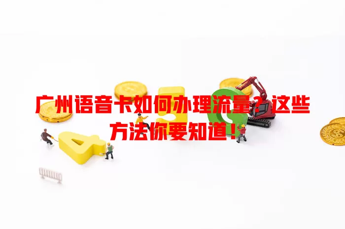 广州语音卡如何办理流量?这些方法你要知道!