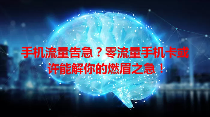 手机流量告急?零流量手机卡或许能解你的燃眉之急!