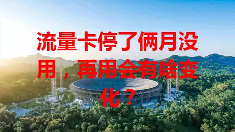 流量卡停了俩月没用,再用会有啥变化?