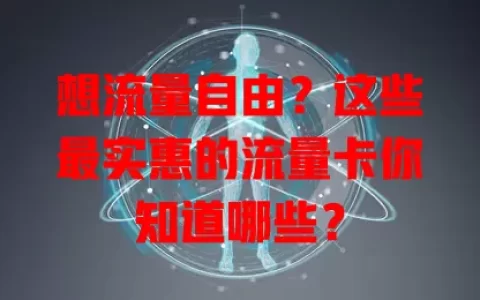 想流量自由？这些最实惠的流量卡你知道哪些？