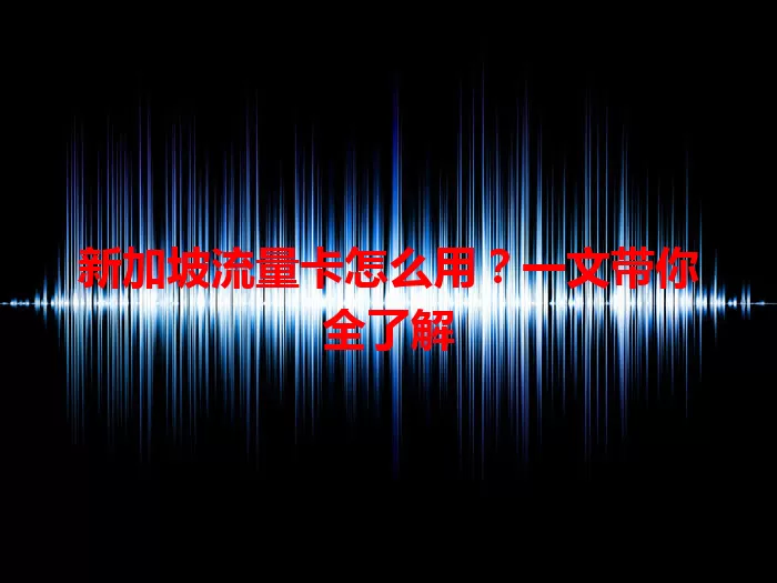 新加坡流量卡怎么用?一文带你全了解