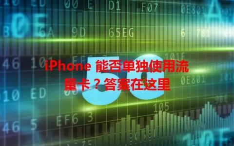 iPhone 能否单独使用流量卡？答案在这里