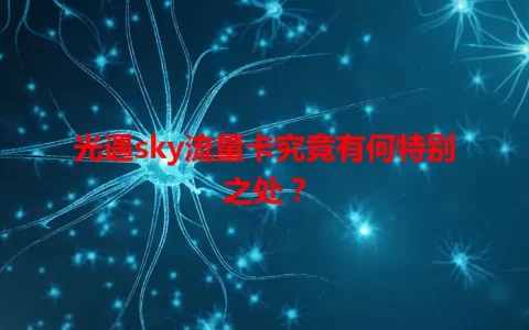 光遇sky流量卡究竟有何特别之处？