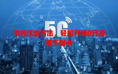 学会这些方法，轻松开通8元流量王副卡