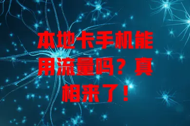 本地卡手机能用流量吗?真相来了!