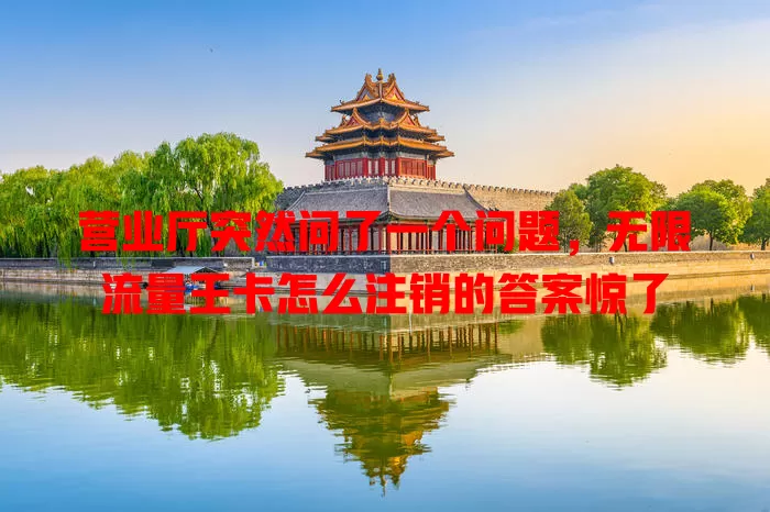 营业厅突然问了一个问题,无限流量王卡怎么注销的答案惊了