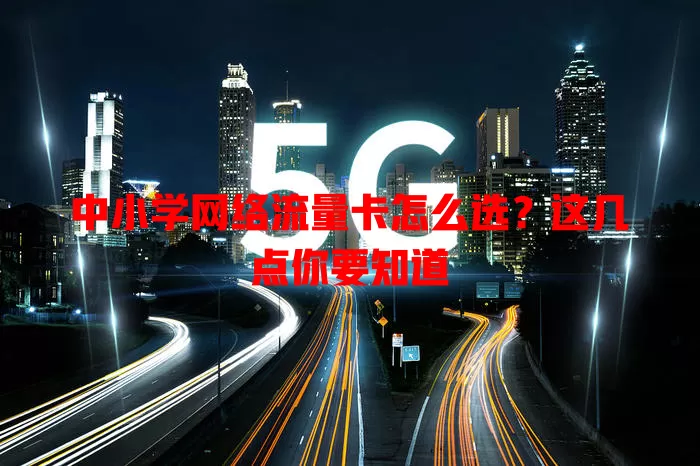 中小学网络流量卡怎么选?这几点你要知道